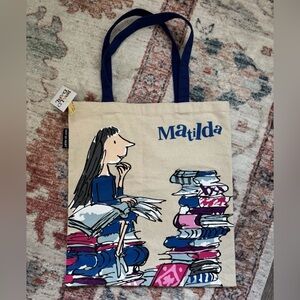 Matilda Roald Dahl Out of Print Literary Book Tote Bag